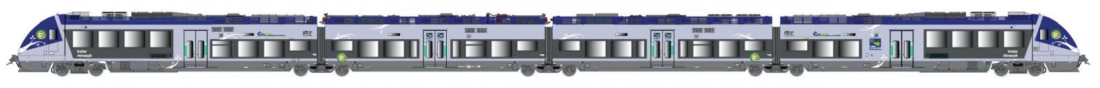 LS MODELS 10393 Automotrice bi-mode, bicourant SNCF AGC 4 caisses TER ALSACE – Ducasse Modélisme
