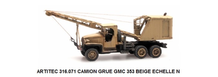 CAMION GRUE GMC 353 BEIGE ECHELLE N