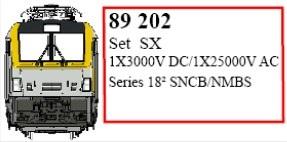 SET DE 2 PANTOGRAPHES SX 1 X 3000V DC 1 X 25000V AC - POUR CLASS 18²