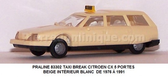 TAXI BREAK CITROEN CX 5 PORTES BEIGE INTÉRIEUR BLANC  DE 1976 Ã€ 1991
