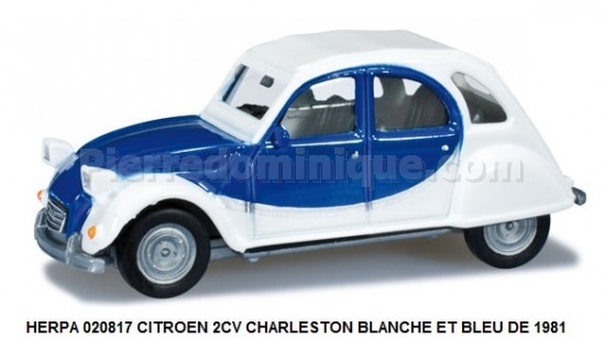 CITROEN 2CV CHARLESTON DE1981 BLANCHE ET BLEU