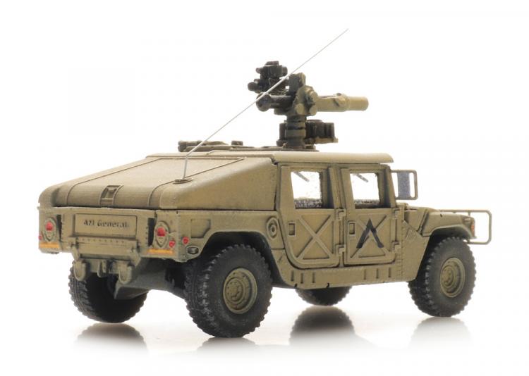 HUMVEE VEHICULE BLINDEANTI CHAR TOW DE L ARMEE AMERICAINE CAMOUFLAGE DESERT