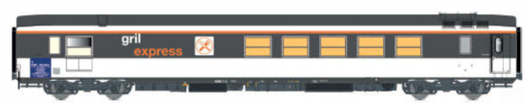 VOITURE GRILL EXPRESS CORAIL 5EME REGIMENTARMEE FRANCAISE SNCF