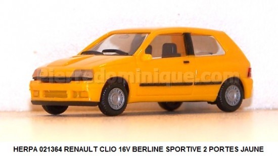 *PROMOS* - RENAULT CLIO 16V BERLINE SPORTIVE 2 PORTES JAUNE