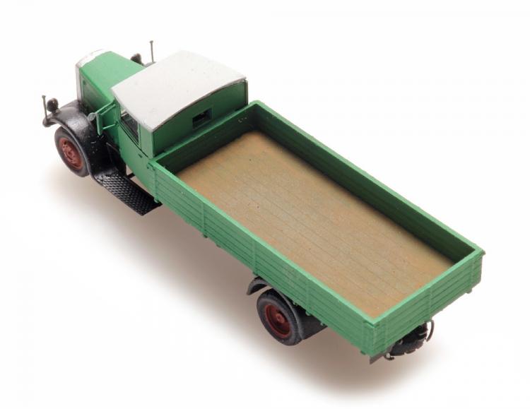 PORTEUR BENNE HANSA LLOYD MERKUR VERT CHASSI NOIR ECHELLE N