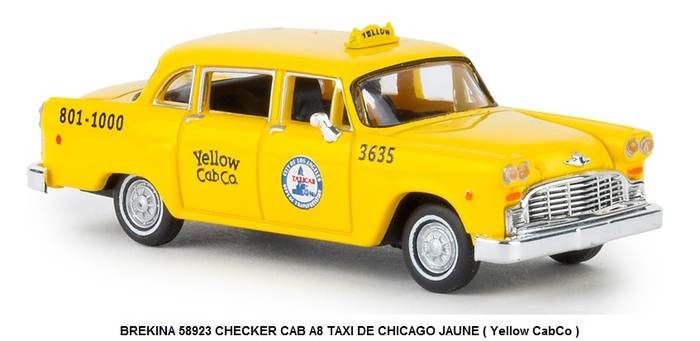 *PROMOS* - CHECKER CAB A8 TAXI DE CHICAGO JAUNE ( Yellow CabCo )