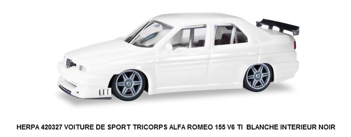  VOITURE DE SPORT TRICORPS ALFA ROMEO 155 V6 TI BLANCHE INTERIEUR NOIR
