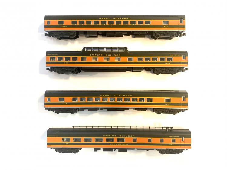 RAME LOCOMOTIVE DIESEL F7A 364A + 8 VOITURES VOYAGEURS GREAT NORTHERN