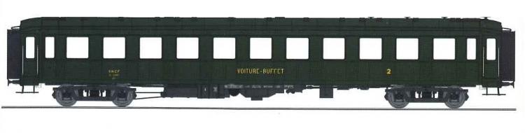 VOITURES BUFFET N°54863 BACALAN 2°CL SNCF
