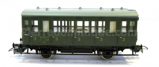 VOITURE VOYAGEURS 3e CLASSE N°C7321 SNCF