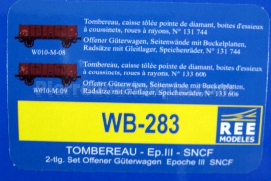 COFFRET 2 WAGONS TOMBEREAUX  Ludwighafen Ep.III SNCF