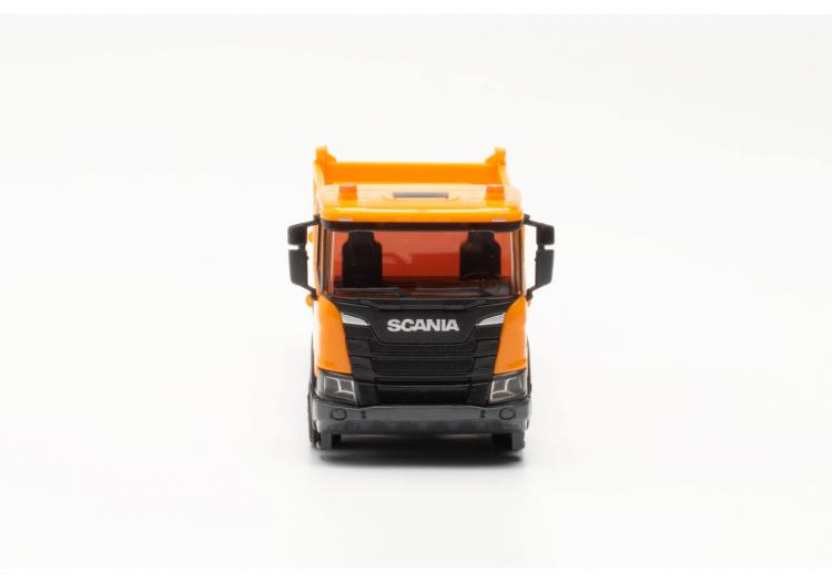 CAMION BENNE SCANIA XT17 A 4 ESSIEUX ORANGE