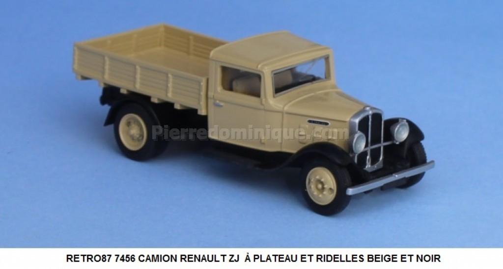 JOUET ANCIEN CIJ 5/37 CAMION RENAULT RIDELLES ADTD ROUES METAL 1939