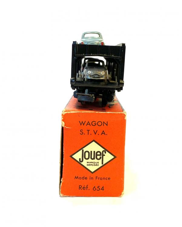 WAGON PORTE AUTOS STVA 504496 SNCF + 6 VOITURES - 654/1