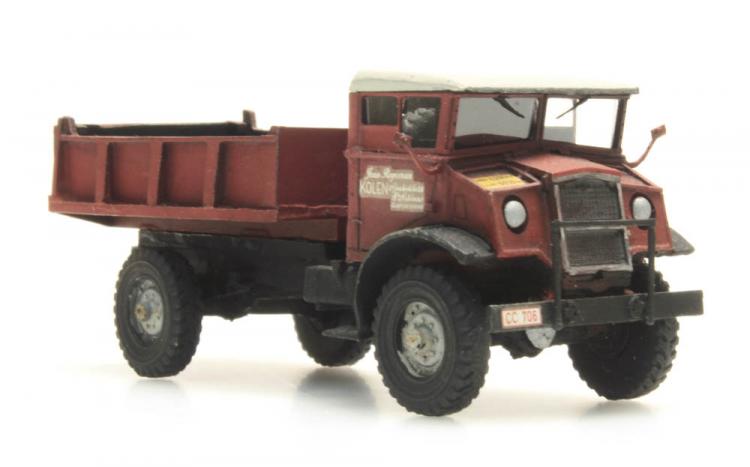 CHEVROLET 3t CAMION BENNE ROUGE TOIT BLANC JEAN ROGGEMAN