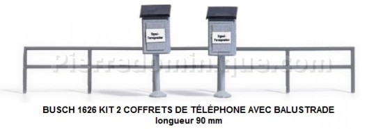 KIT 2 COFFRETS DE TÉLÉPHONE AVEC BALUSTRADE longueur 90 mm