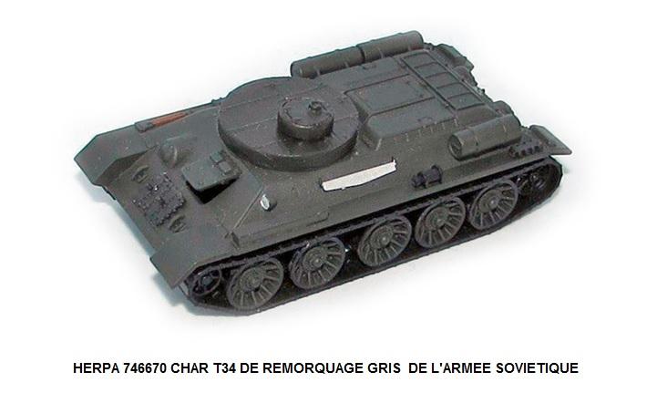 CHAR T34 DE REMORQUAGE GRIS DE L\'ARMEE SOVIETIQUE
