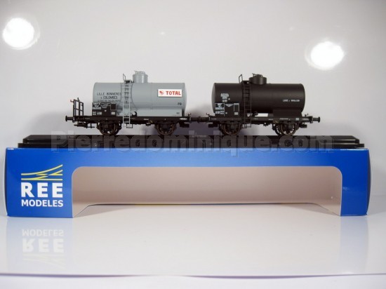 COFFRET 2 WAGONS CITERNES OCEM 19 TOTAL SNCF EP III