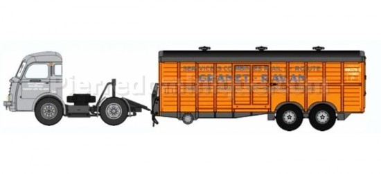 Panhard Movic ''SOFRAMIXTE'' Gris - remorque UFR Double essieux ''GRANET RAVAN''