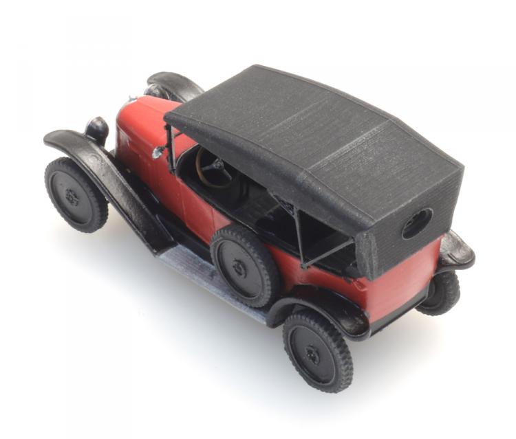 CITROEN TYPE A ROUGE CAPOTE FERME NOIRE