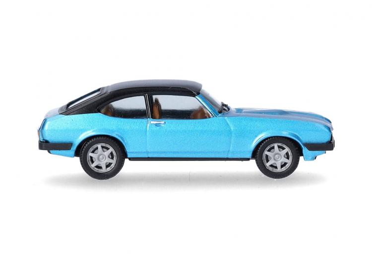 COUPE FORD CAPRI MKII 1974-78 BLEU MIAMI METALLISE TOIT VINYL NOIR