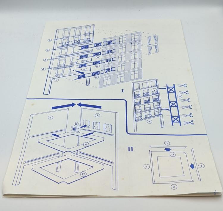 MAQUETTE A CONSTRUIRE IMMEUBLE MODULAIRE FACADE TOIT ZINC - SANS BOITE