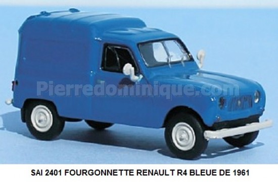 FOURGONNETTE RENAULT R4 BLEUE DE 1961