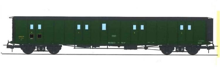 FOURGON A BOGIE ex-PLM N°58831 SNCF - SANS FEUX DE FIN DE CONVOI