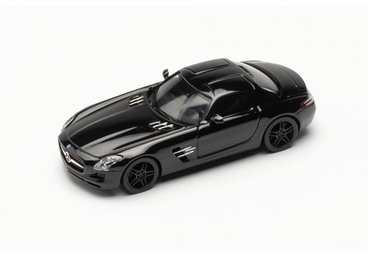 COUPE MERCEDES BENZ SLS AMG PORTE PAPILLON NOIR INTERIEUR ET ROUES NOIRES
