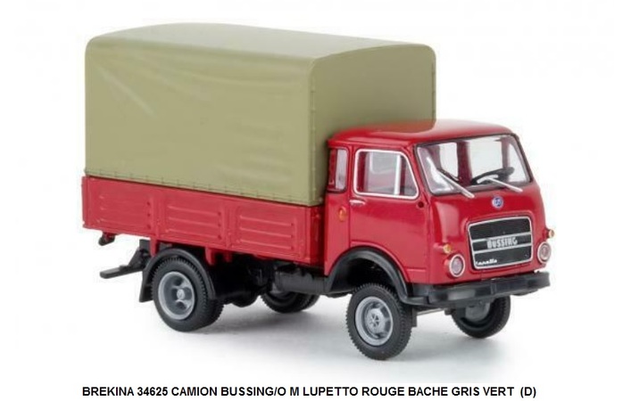 CAMION BUSSING/O M LUPETTO ROUGE BACHE GRIS VERT (D)