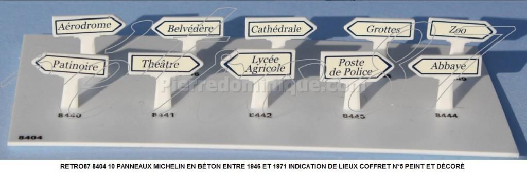 10 PANNEAUX MICHELIN EN BÉTON ENTRE 1946 ET 1971 INDICATION DE