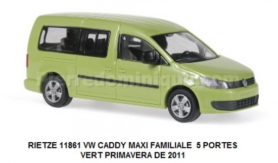 VW CADDY MAXI FAMILIALE  5 PORTES VERT PRIMAVERA DE 2011