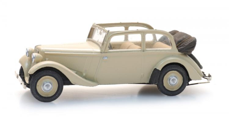 LIMOUSINE CABRIOLET OUVERT ADLER TRUMPF JUNIOR CREME BACHE NOIRE