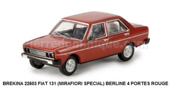 FIAT 131 (MIRAFIORI SPECIAL) BERLINE 4 PORTES ROUGE