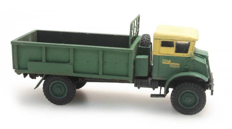 CHEVROLET 3t CAMION BENNE VERT TOIT CREME CHV GS