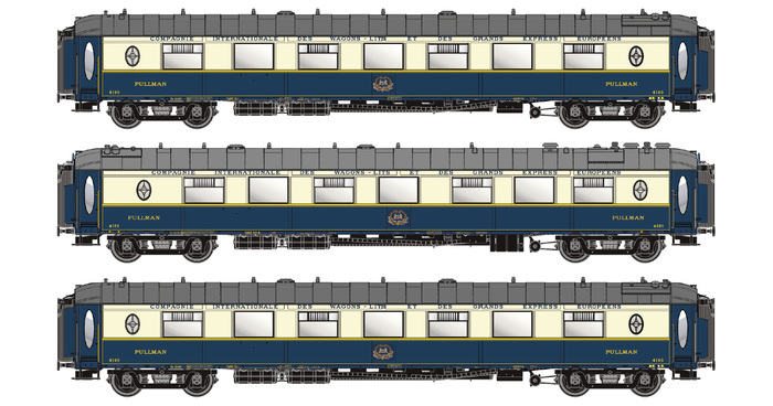 ENSEMBLE DE 3 VOITURES VOYAGEURS PULLMAN CIWL