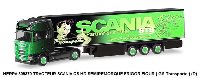 TRACTEUR SCANIA CS HD SEMIREMORQUE FRIGORIFIQUE ( GS Transporte ) (D) 