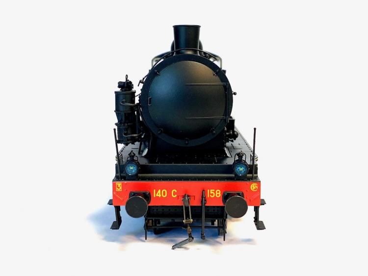 LOCOMOTIVE A VAPEUR 140 C 158 + TENDER 18 C 521 RÉGION OUEST DÉPÔT DE SOTTEVILLE SNCF