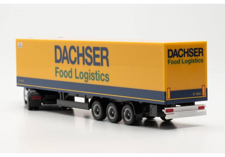 TRACTEUR VOLVO FH GL XL 2020 BLEU MARINE SEMI-REMORQUE FRIGO ( DACHSER FOOD LOGISTICS ) JAUNE