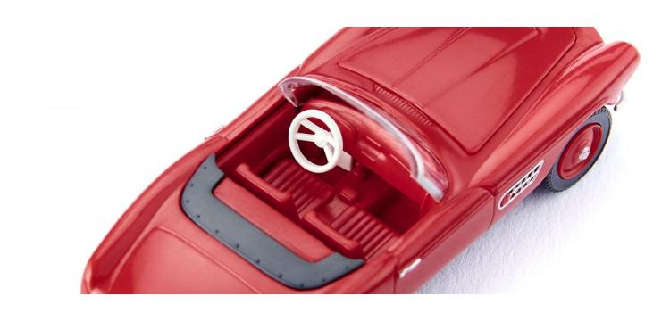 CABRIOLET OUVERT BMW 507 ROUGE INTÉRIEUR ROUGE DE 1956-59