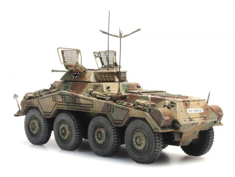 VEHICULE DE RECONNAISSANCE SdKfz 234/1 DE LA WEHRMACHT CAMOUFLAGE BEIGE VERT ROUILLE