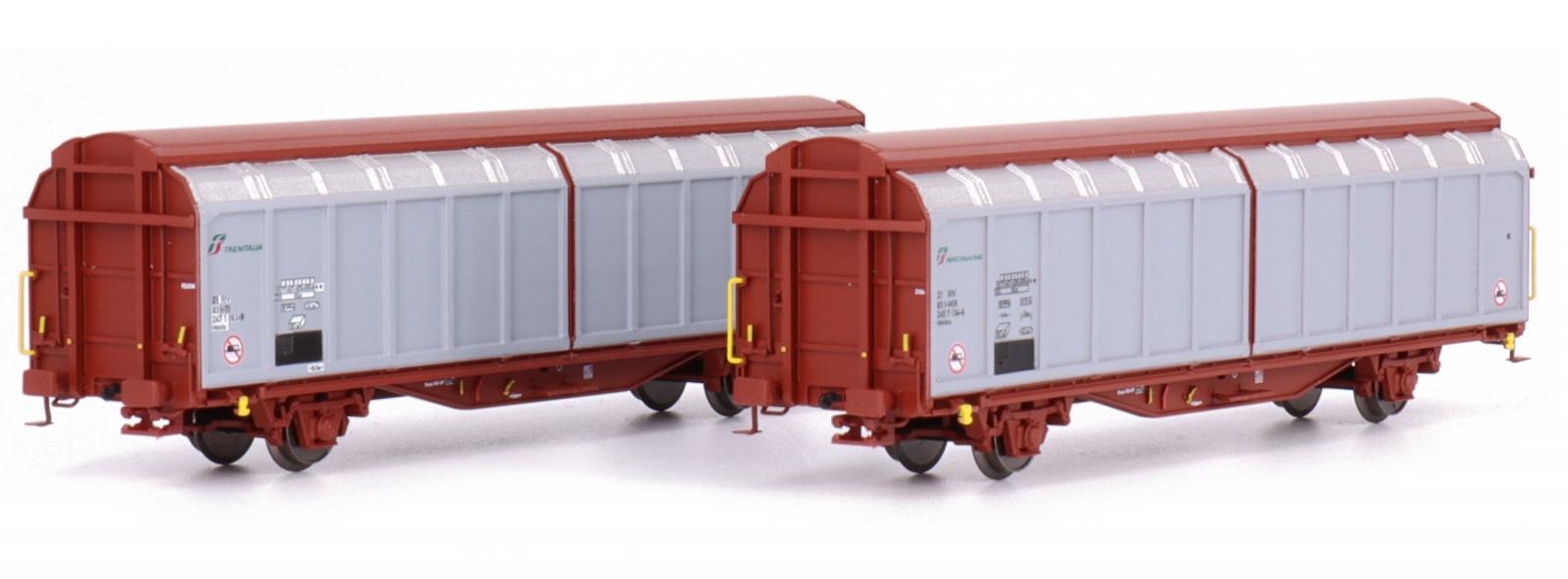 Set 2 Wagons à Parois Coulissantes Transwaggon Ep VI HO Roco 6600311 9005033389123