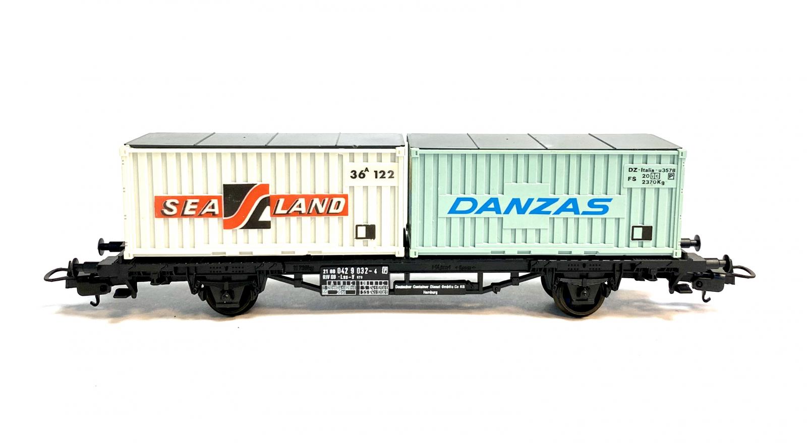 Wagon plat Sgss porte-conteneur Jouef