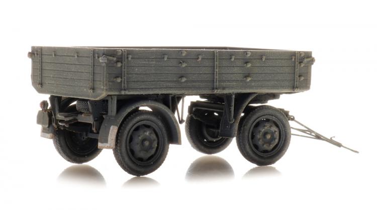 REMORQUE 2 ESSIEUX E3 3T GRISE DE L ARMEE ALLEMANDE