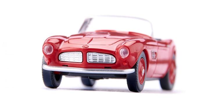 CABRIOLET OUVERT BMW 507 ROUGE INTÉRIEUR ROUGE DE 1956-59