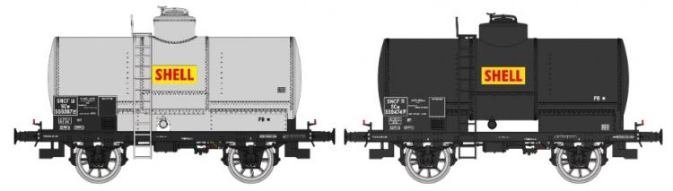 SET DE 2 WAGONS CITERNES OCEM 19 SHELL SNCF