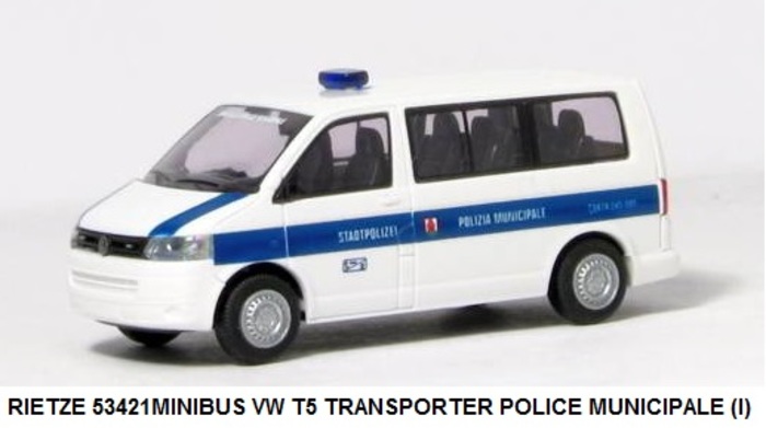 MINIBUS VW T5 TRANSPORTER POLICE MUNICIPALE (I)