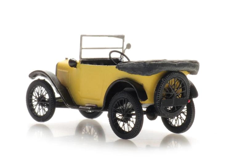 AUSTIN 7 JAUNE DEBACHE JAUNE ET NOIRE