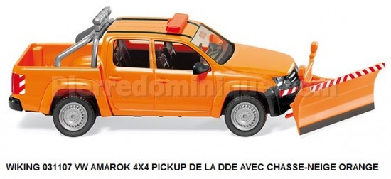 VW AMAROK 4X4 PICKUP DE LA DDE AVEC CHASSE-NEIGE ORANGE