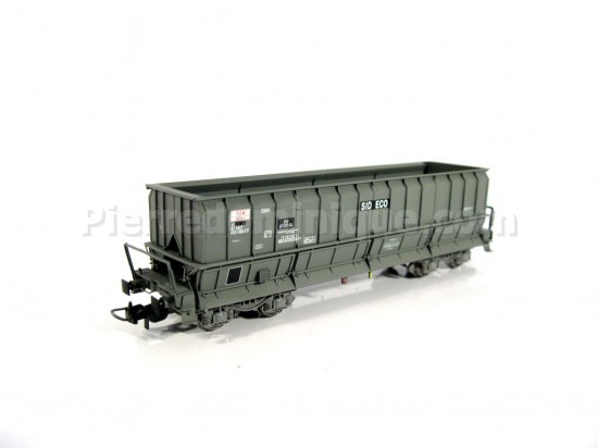 LOT DE 2 WAGONS TOMBEREAU SIDECO SNCF